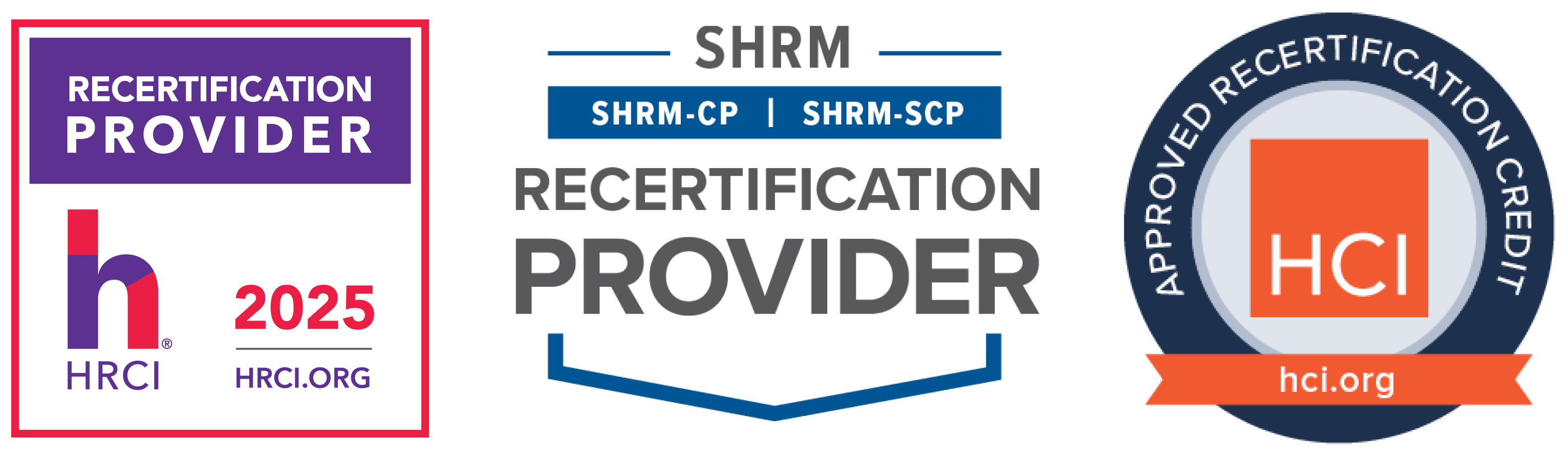 HRCI SHRM HCI Credit Logo for 2025