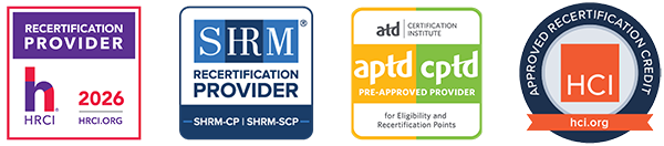 2026 HRCI SHRM ATD HCI Credit Logos
